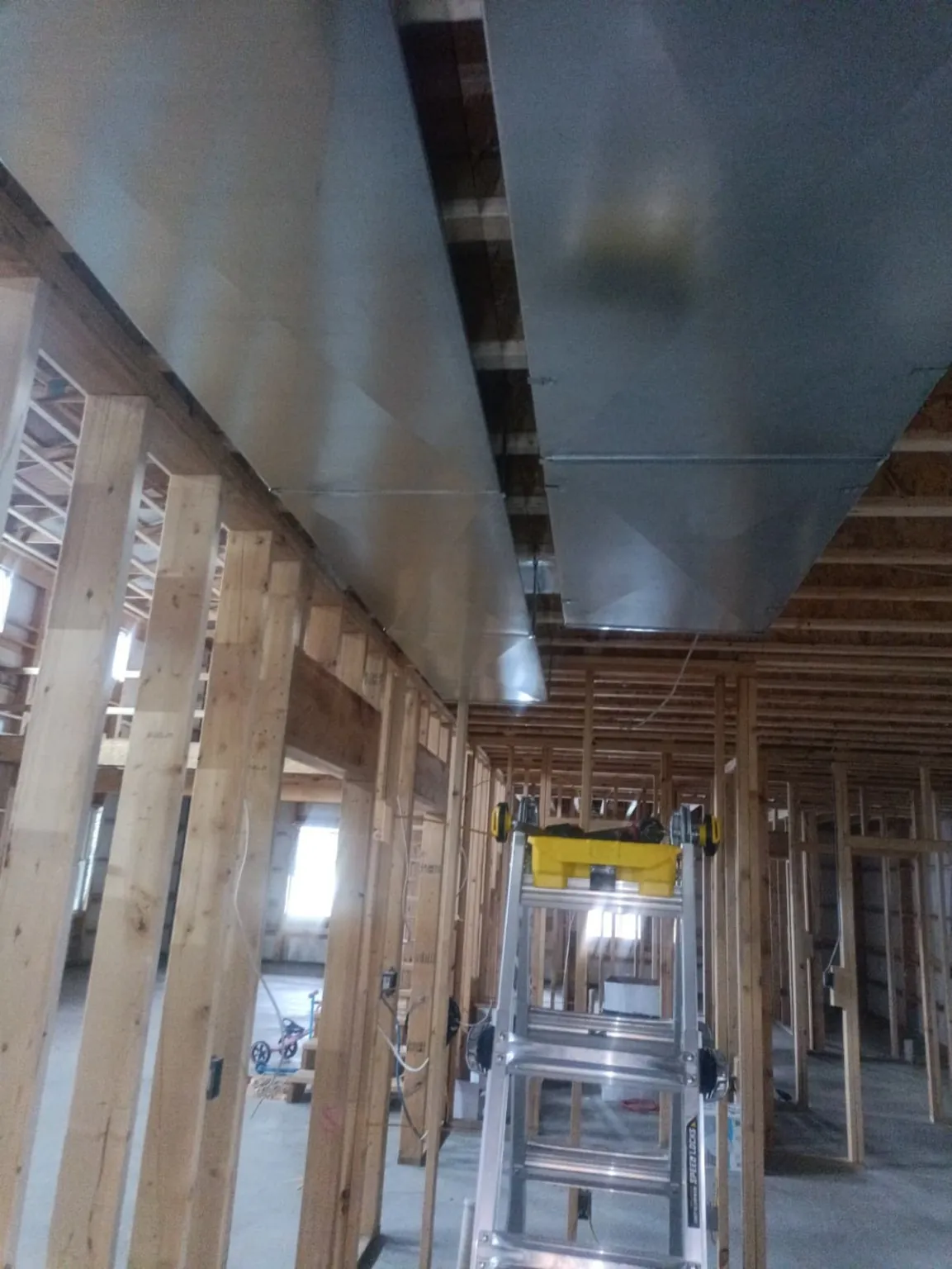 New construction ductwork in Noble County