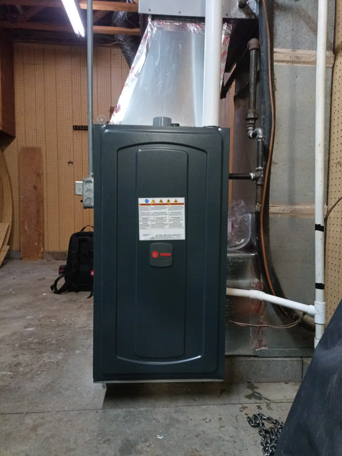 Completed RunTru furnace install in Kendallville home